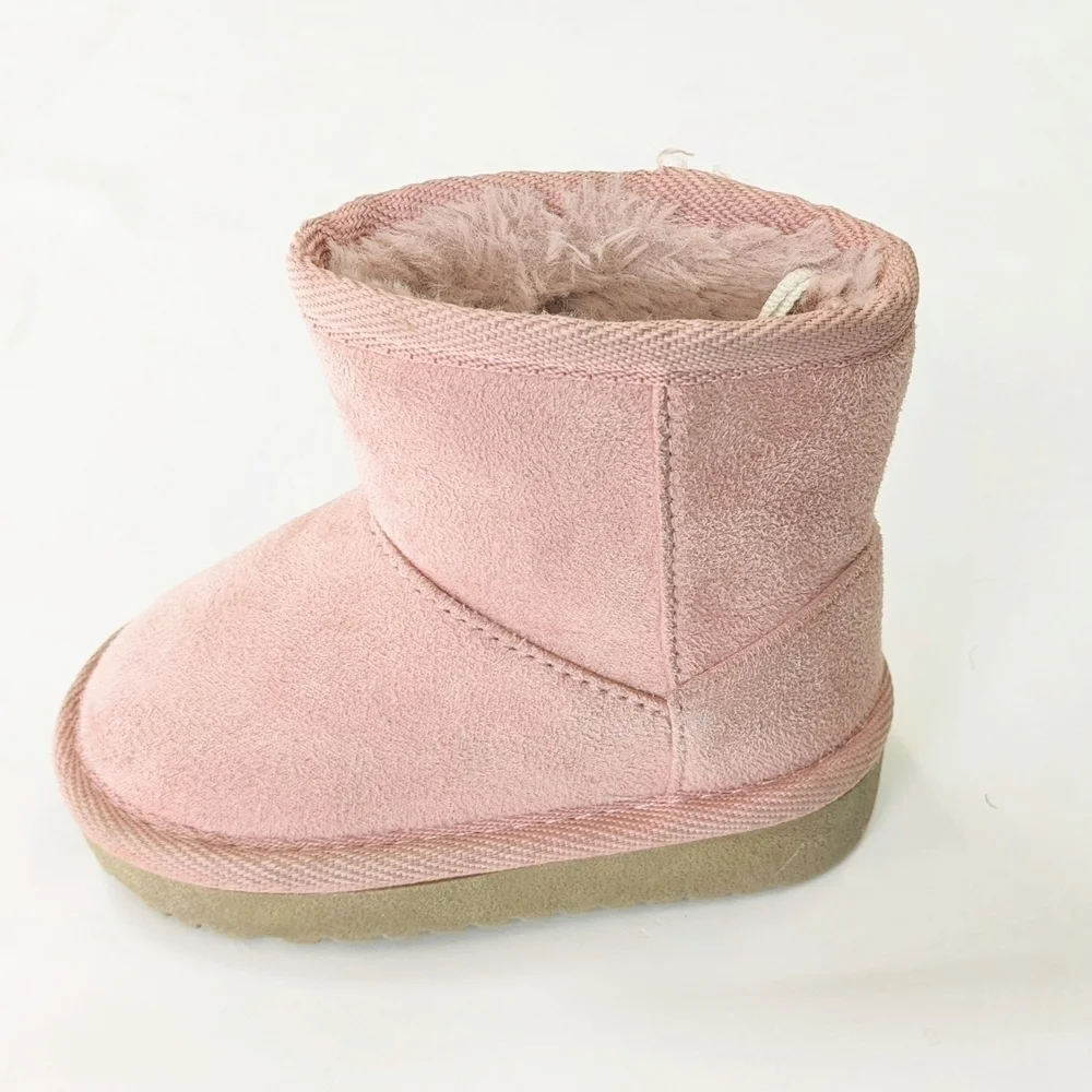 Infant Girls Faux-Suede Faux-Fur Lined Boots